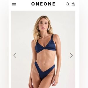ONE ONE SWIMWEAR NAVY BIKINI SET